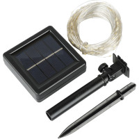 Solight LED solární řetěz, 200LED, 22m, teplá bílá