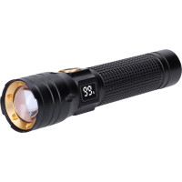Solight LED nabíjecí svítilna s displayem, 200lm, zoom, Li-Ion