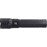 Solight LED nabíjecí svítilna s displayem, 200lm, zoom, Li-Ion