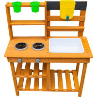 2Kids Toys Dřevěná zahradní kuchyňka s dřezem