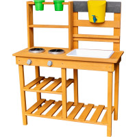 2Kids Toys Dřevěná zahradní kuchyňka s dřezem