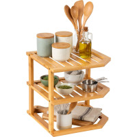 Rohová bambusová polička DEDAL