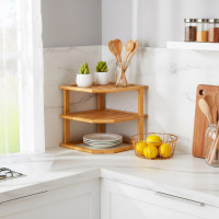 Rohová bambusová polička DEDAL