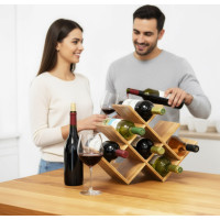 Stojan na víno SOLARIS - přírodní