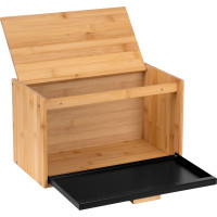 Bambusový chlebník CHARLES - přírodní/černý