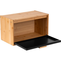 Bambusový chlebník CHARLES - přírodní/černý