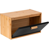 Bambusový chlebník CHARLES - přírodní/černý