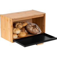 Bambusový chlebník CHARLES - přírodní/černý