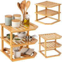 Rohová bambusová polička DEDAL