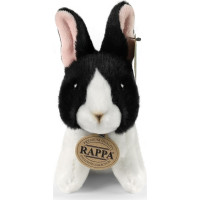 Rappa Plyšový králík bílo-černý sedící 16 cm ECO-FRIENDLY