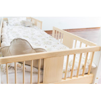 Dětská domečková Montessori postel z masivu borovice LUNA L - 160x80 cm