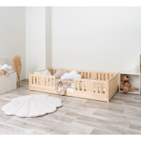 Dětská Montessori postel z masivu borovice NIKO - 200x90 cm