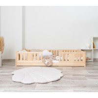 Dětská Montessori postel z masivu borovice NIKO - 180x80 cm