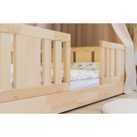 Dětská Montessori postel z masivu borovice NIKO - 190x90 cm