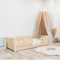 Dětská Montessori postel z masivu borovice NIKO - 180x80 cm