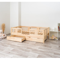 Dětská postel z masivu borovice LUNA 20 - 200x90 cm