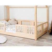 Dětská domečková Montessori postel z masivu borovice LUNA L - 200x90 cm