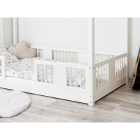 Dětská domečková Montessori postel z masivu borovice LUNA L - 190x90 cm