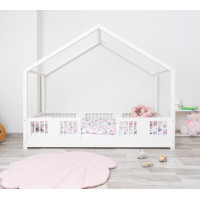 Dětská domečková Montessori postel z masivu borovice LUNA S - 190x90 cm