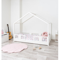 Dětská domečková Montessori postel z masivu borovice LUNA S - 200x90 cm
