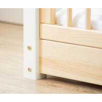 Dětská domečková Montessori postel z masivu borovice LUNA S - 200x90 cm