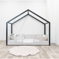 Dětská domečková Montessori postel z masivu borovice LUNA S - 190x90 cm