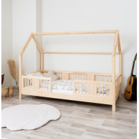 Dětská domečková postel z masivu borovice LUNA L 10 - 160x80 cm