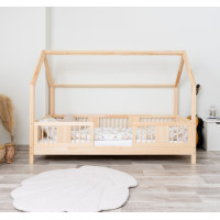 Dětská domečková postel z masivu borovice LUNA L 10 - 160x80 cm