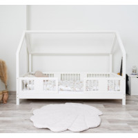 Dětská domečková postel z masivu borovice LUNA L 10 - 180x80 cm