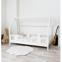 Dětská domečková postel z masivu borovice LUNA L 10 - 200x90 cm