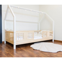 Dětská domečková postel z masivu borovice LUNA L 10 - 160x80 cm