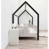 Dětská domečková postel z masivu borovice LUNA L 10 - 160x80 cm