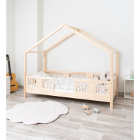 Dětská domečková postel z masivu borovice LUNA S 10 - 190x90 cm