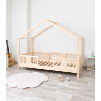 Dětská domečková postel z masivu borovice LUNA S 10 - 180x80 cm