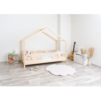 Dětská domečková postel z masivu borovice LUNA S 10 - 180x80 cm