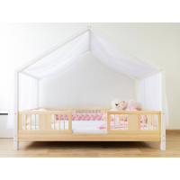 Dětská domečková postel z masivu borovice LUNA S 10 - 180x80 cm