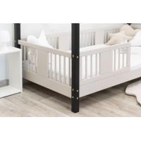 Dětská domečková postel z masivu borovice LUNA S 10 - 190x90 cm