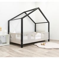 Dětská domečková postel z masivu borovice LUNA S 10 - 160x80 cm