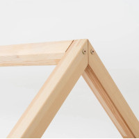 Dětská domečková Montessori postel z masivu borovice LUNA L - 200x90 cm