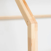 Dětská domečková Montessori postel z masivu borovice LUNA L - 160x80 cm