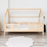 Dětská domečková postel z masivu borovice LUNA L 20 - 200x90 cm