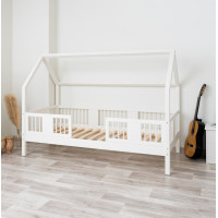 Dětská domečková postel z masivu borovice LUNA L 20 - 200x90 cm