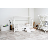 Dětská domečková postel z masivu borovice LUNA L 20 - 180x80 cm