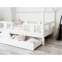 Dětská domečková postel z masivu borovice LUNA L 20 - 160x80 cm