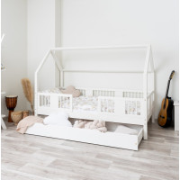 Dětská domečková postel z masivu borovice LUNA L 20 - 190x90 cm