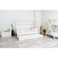 Dětská domečková postel z masivu borovice LUNA L 20 - 160x80 cm