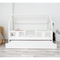 Dětská domečková postel z masivu borovice LUNA L 20 - 160x80 cm