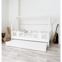 Dětská domečková postel z masivu borovice LUNA L 20 - 200x90 cm