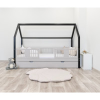 Dětská domečková postel z masivu borovice LUNA L 20 - 180x80 cm