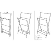 Aqualine WING skládací stojan na ručníky 58x103x35cm, jasan SP854
